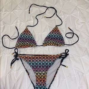 Multicolored crochet bikini